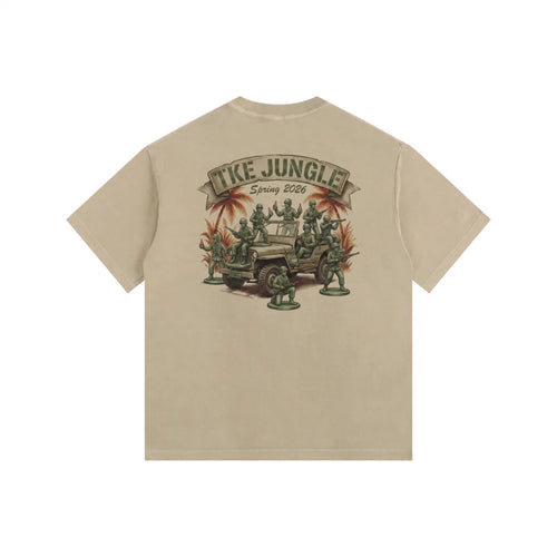 TKE Jungle - Washed Oversized Heavyweight 100% Cotton T-Shirt